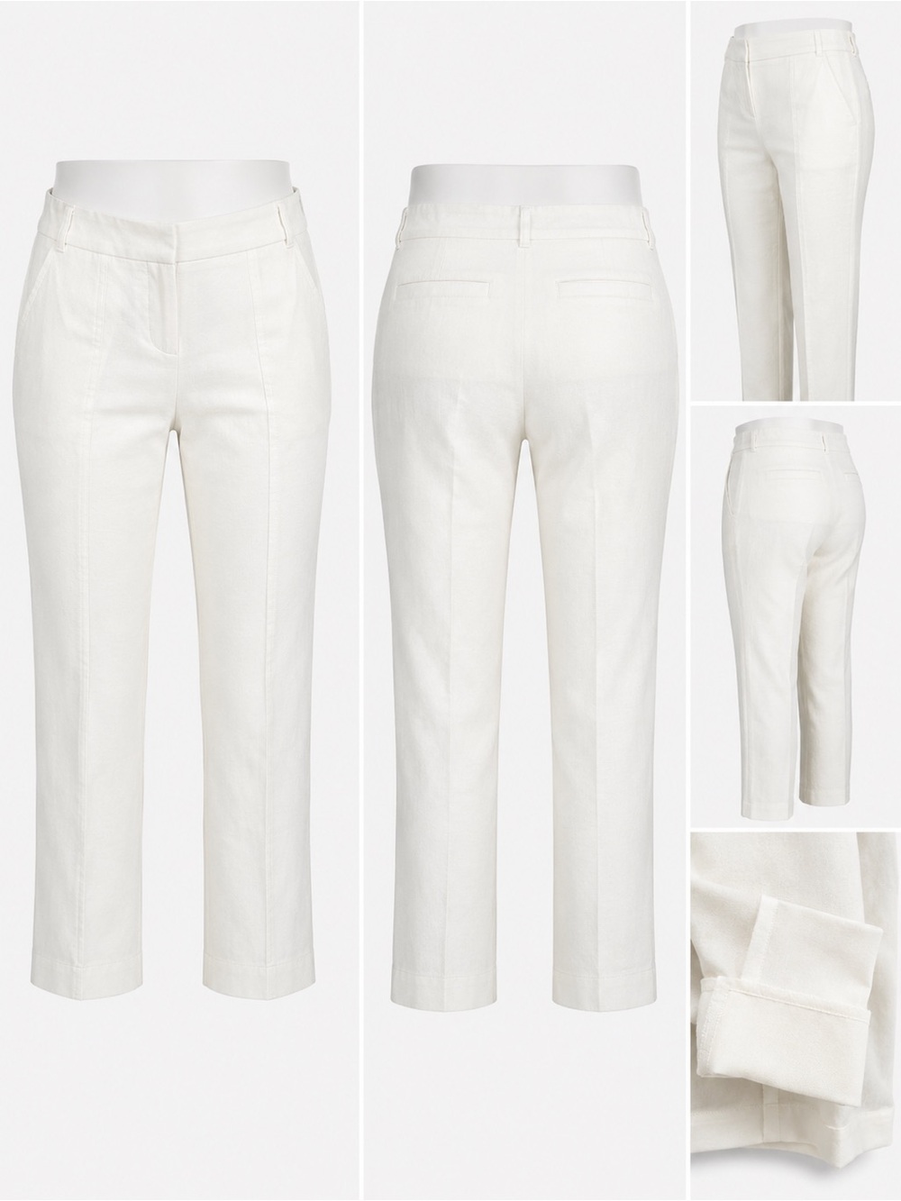 DVF White Tailored Fully Lined Ankle Pants Size 2